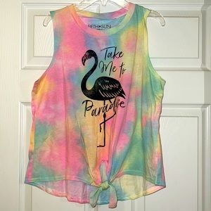 Sleeveless top.